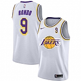 Lakers 9 Rajon Rondo White 2020-2021 New City Edition Nike Swingman Jerseys Dyin,baseball caps,new era cap wholesale,wholesale hats
